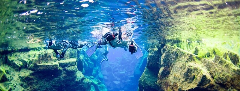 Snorkeling in Silfra-Iceland