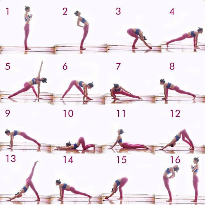 Асаны в Чандра намаскар