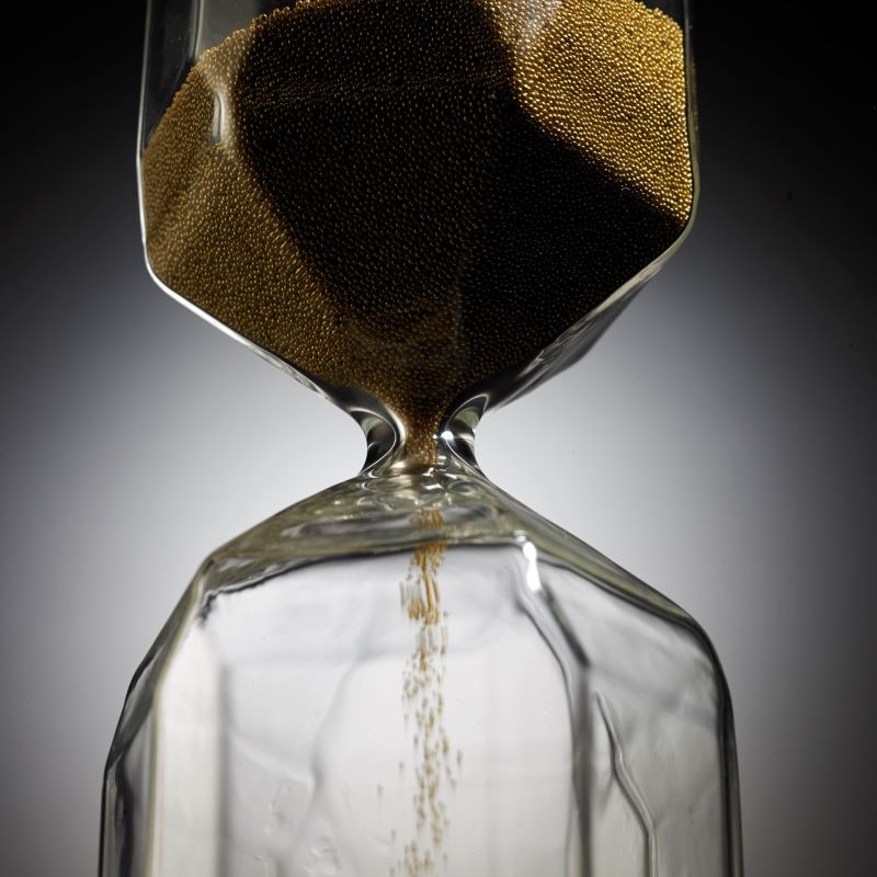 A large hourglass