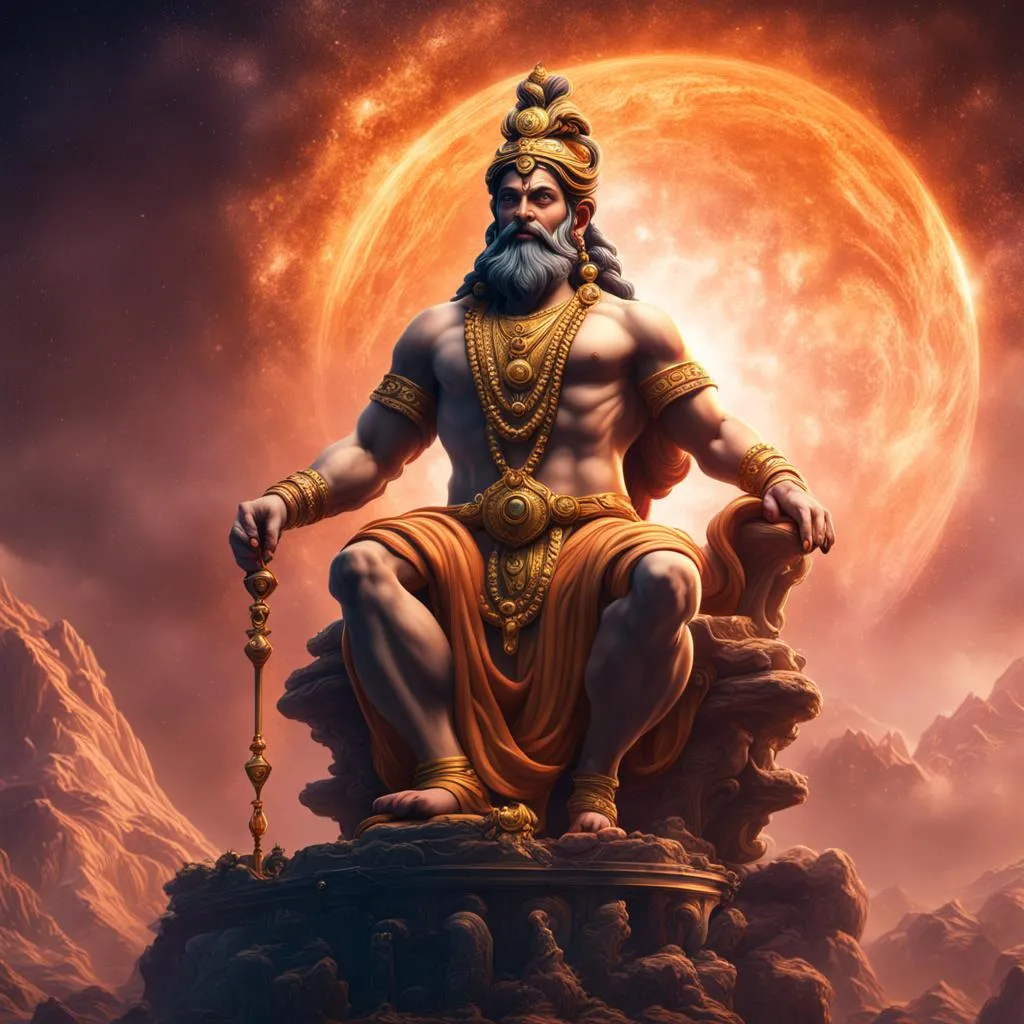 A depiction of the deity Jupiter