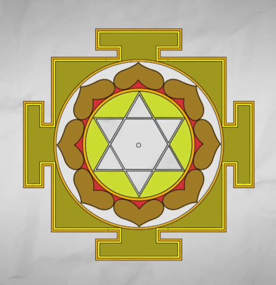 The sacred lotus at the yantra