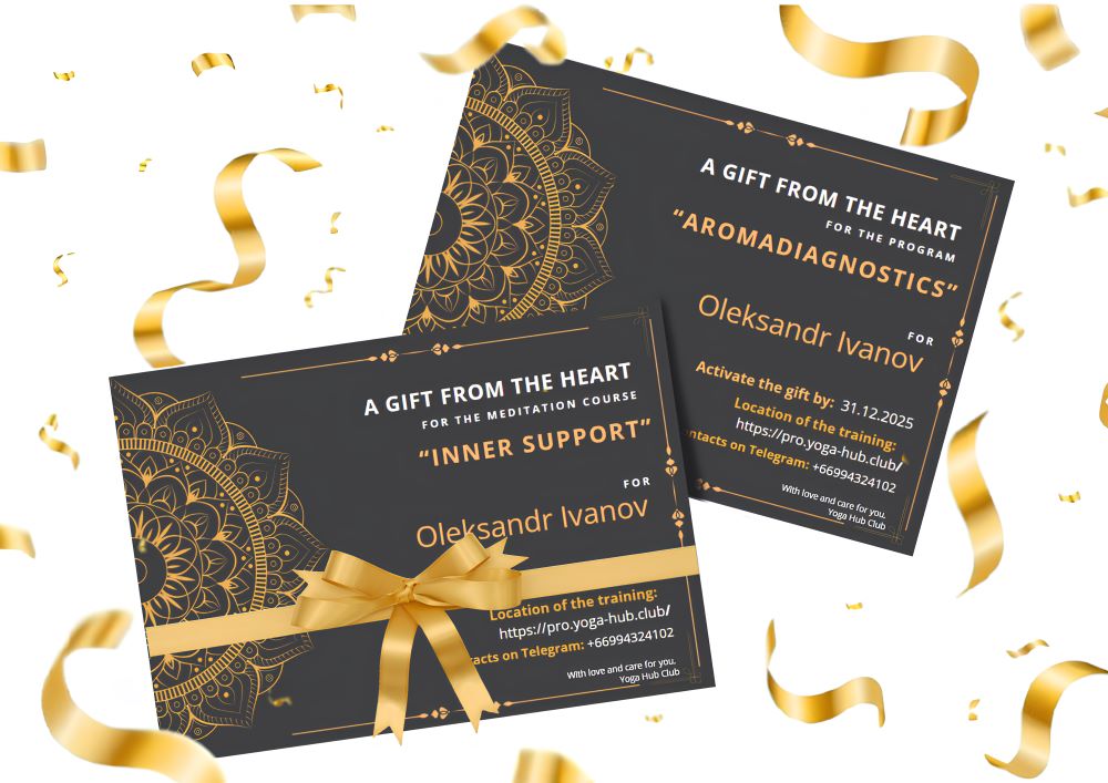 Image of two gift certificates