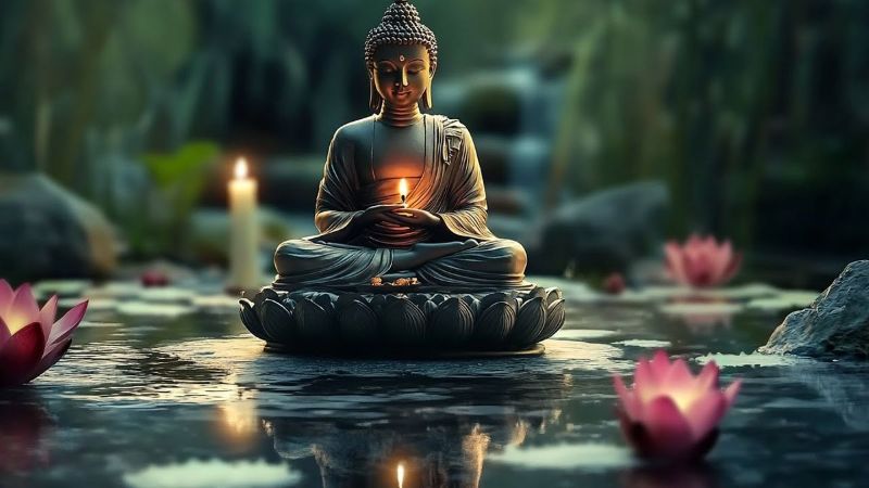 Будда со свечой