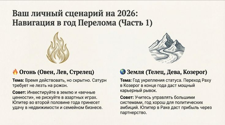 Огненные и земные знаки