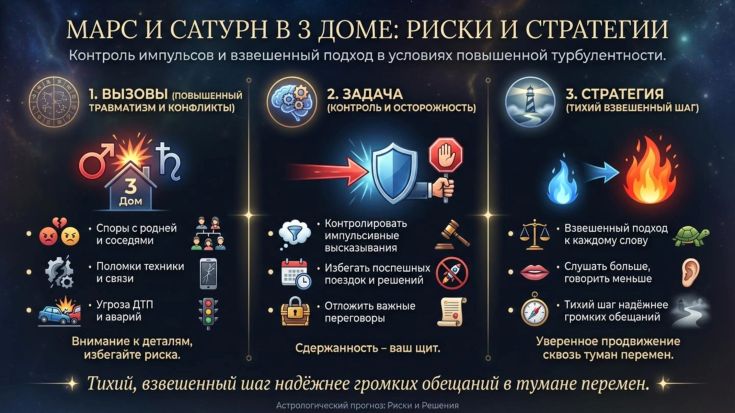 Соединение Марса и Сатурна в 3-м доме