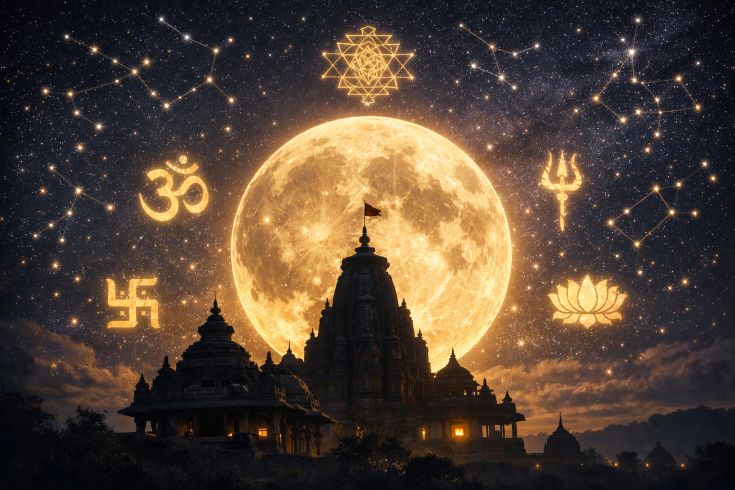 Величественная полная луна