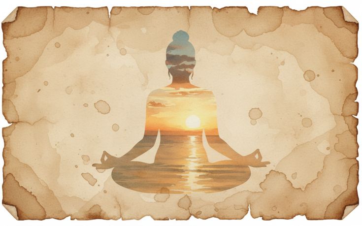 Медитация на старом пергаменте с рваными краями