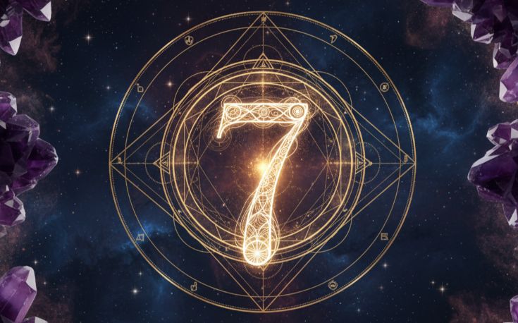 Мистическая нумерологическая обложка для Числа Души 7