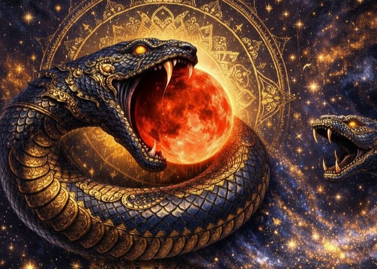 Раху и Кету"проглатывают" светила во время затмений