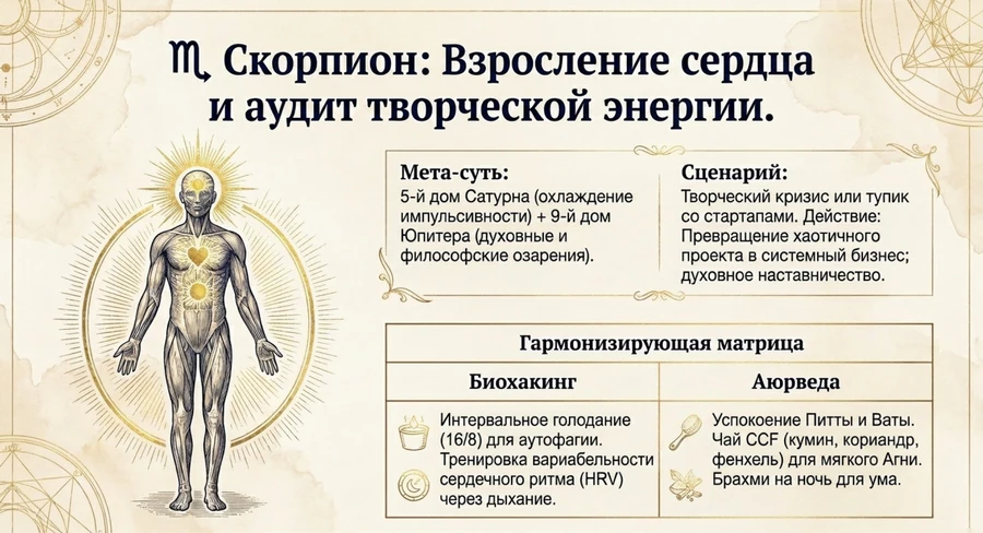 Ретро Сатурн 2026 Скорпион