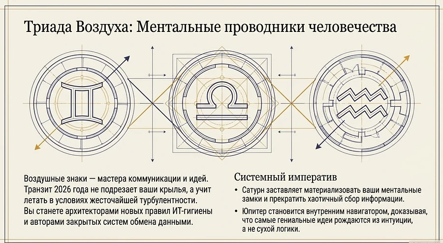 Ретро Сатурн триада воздуха